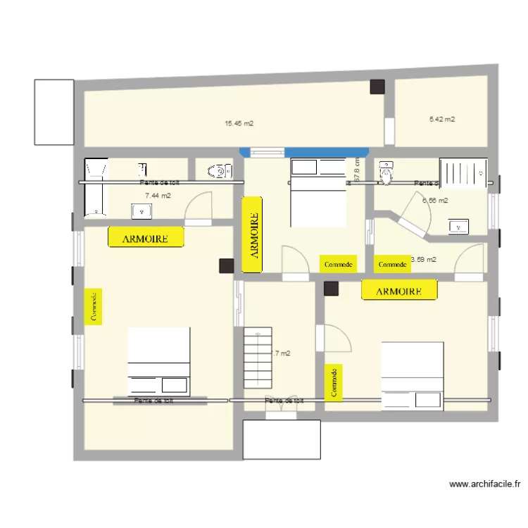 Maison etage transformation2. Plan de 