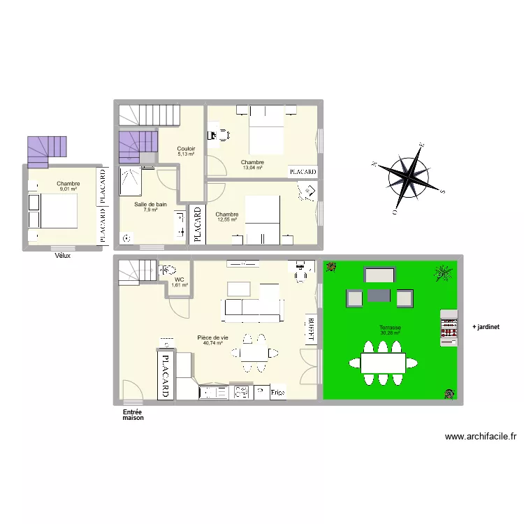 FERRIS Moivrons. Plan de 