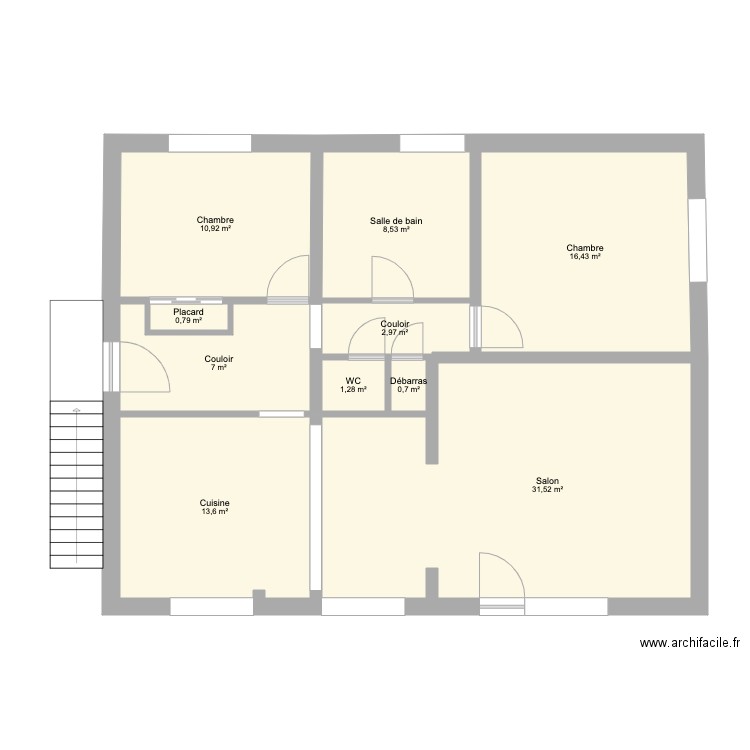 Appart étage Huy. Plan de 0 pièce et 0 m2