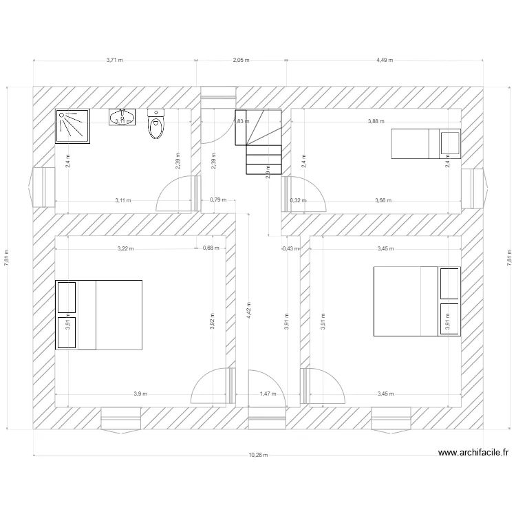 1er étage aménagé. Plan de 1er étage aménagé. Plan de
