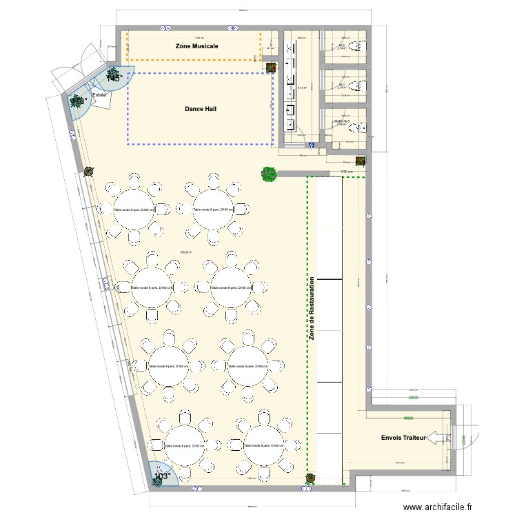 Salle des Fêtes TBC. Plan de 0 pièce et 0 m2