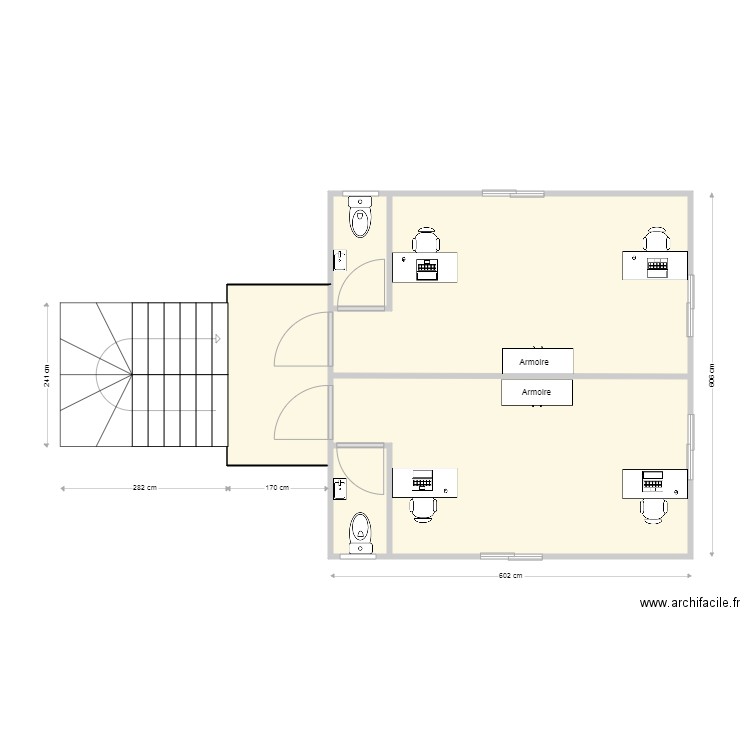 bureau R 1. Plan de 0 pièce et 0 m2