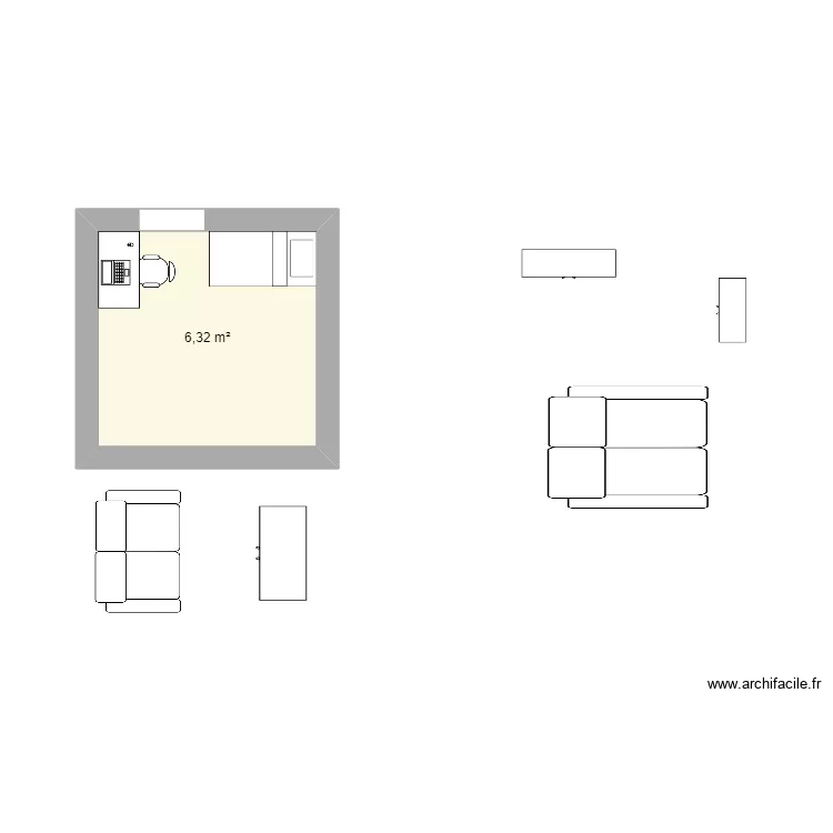 Chambre. Plan de 