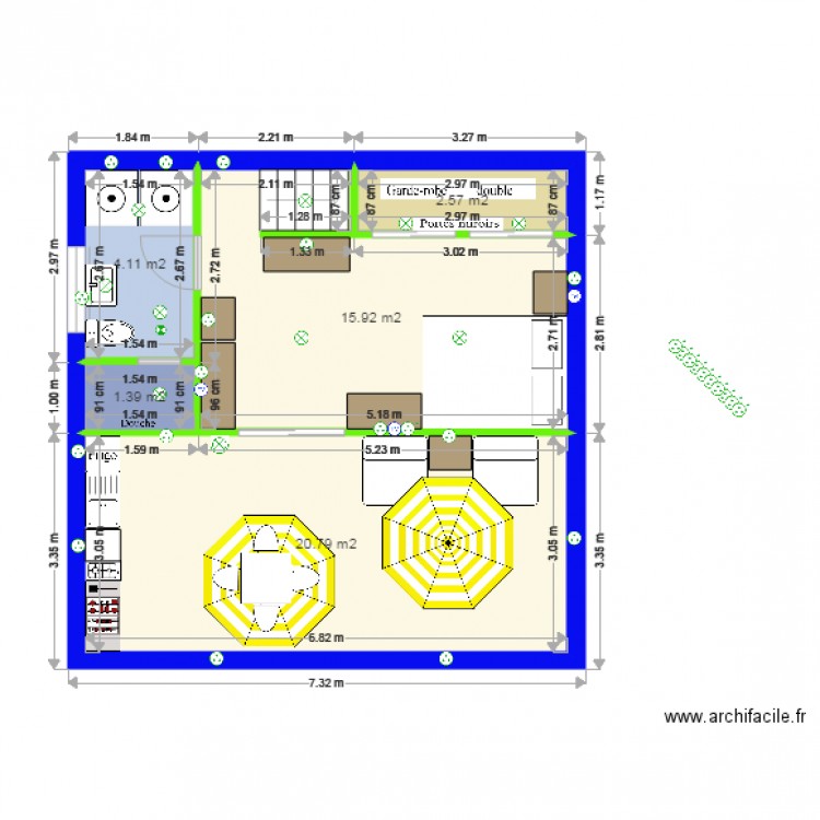 Plan mm deuxième étage meubles. Plan de 0 pièce et 0 m2