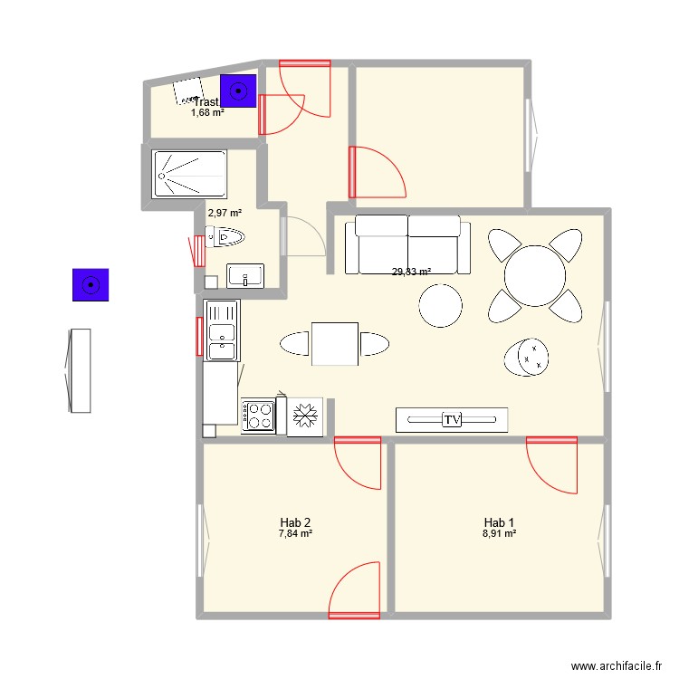 SDB Feliu. Plan de 0 pièce et 0 m2