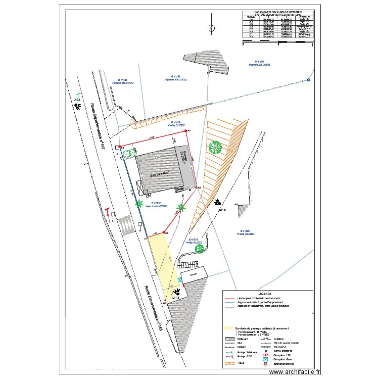 Plan de masse initial. Plan de 0 pièce et 0 m2