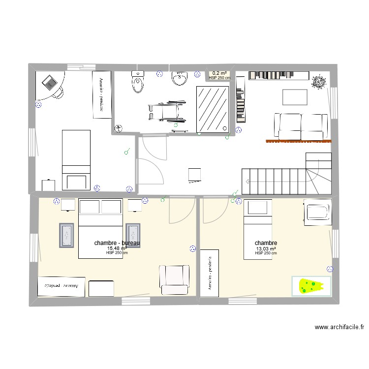SDB PA mailys et marine. Plan de 0 pièce et 0 m2