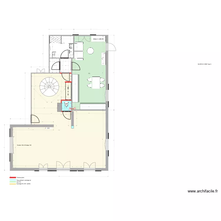 rez de chauss&eacute;e cuisine darty. Plan de 