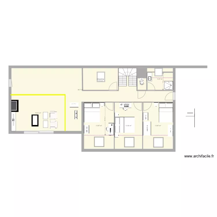Le Goffic Etage. Plan de 