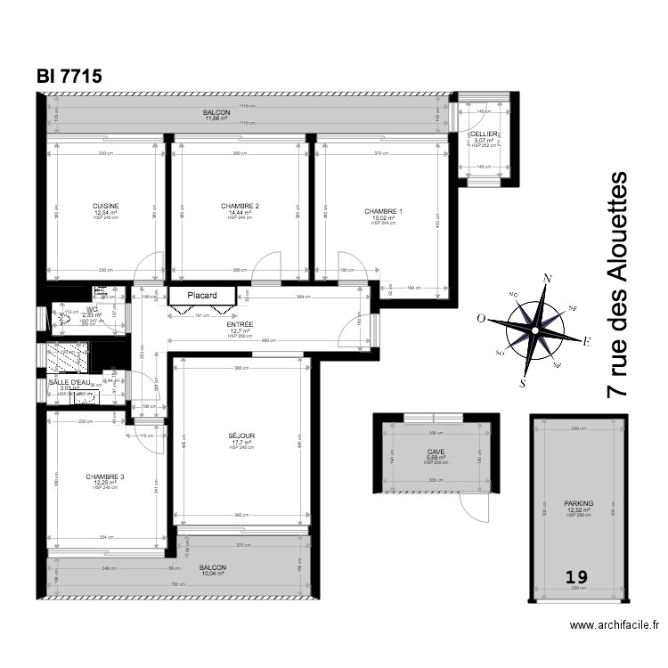 BI 7715. Plan de 0 pièce et 0 m2