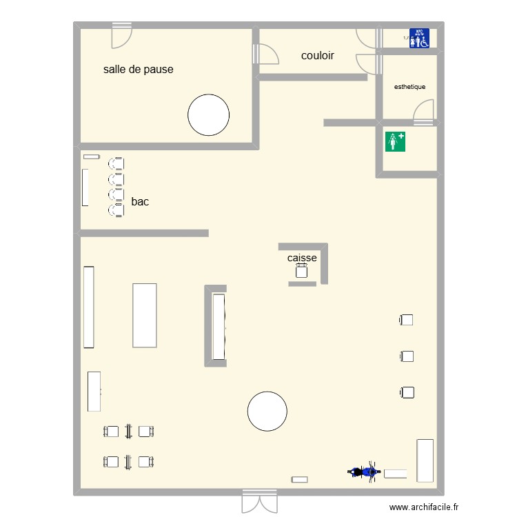 salon Métamorphose. Plan de 5 pièces et 255 m2