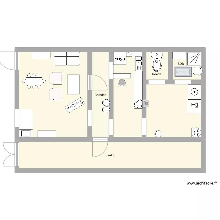 maison. Plan de 7  et 67 m²