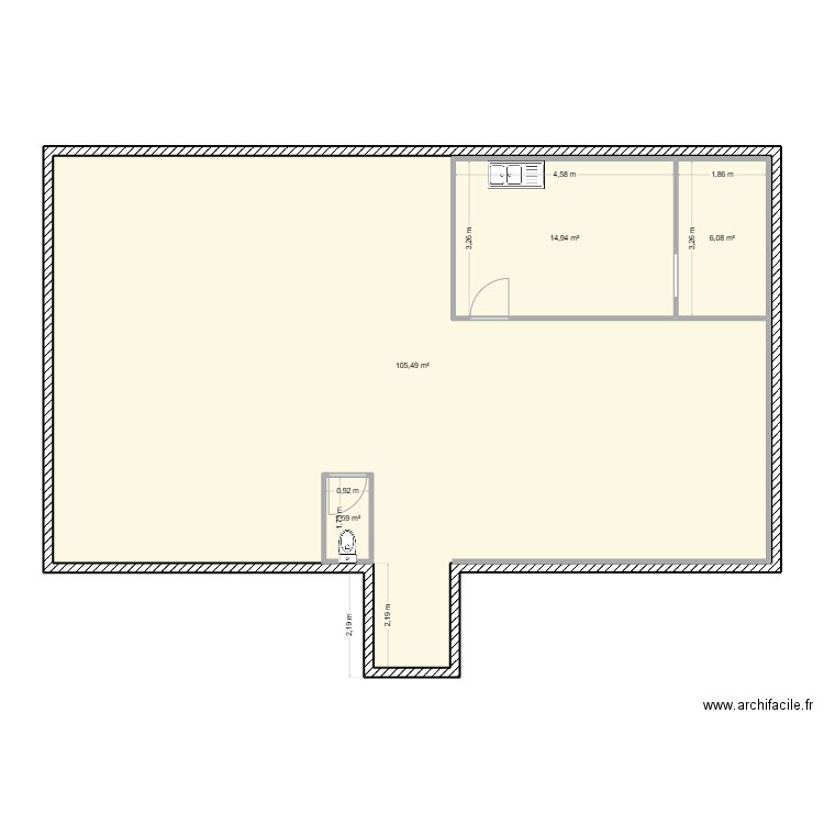 maison v3. Plan de 4 pièces et 154 m2