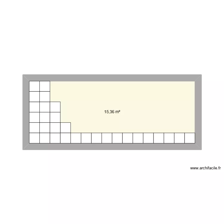 dalles. Plan de 1 Pièce et 15 m² dalles. Plan de 1 Pièce et 15 m²