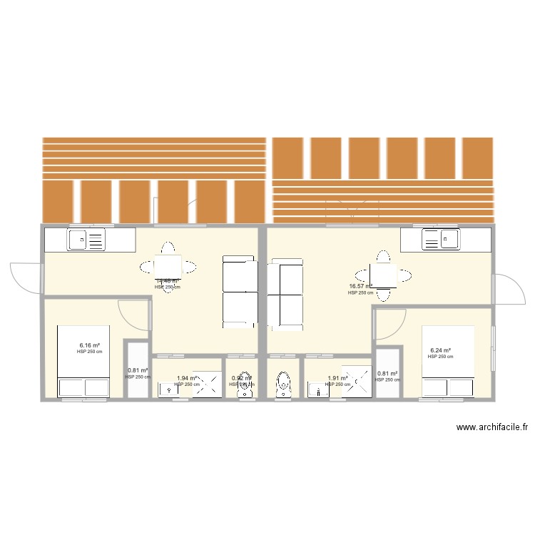 plan aménagement container JUJU 4. Plan de 0 pièce et 0 m2