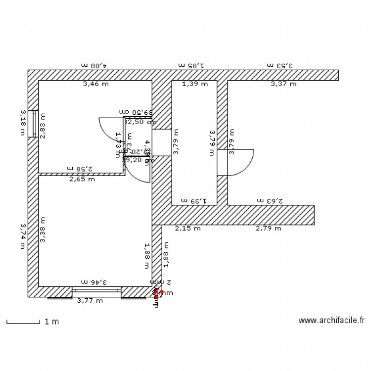 appart original. Plan de 0 pièce et 0 m2