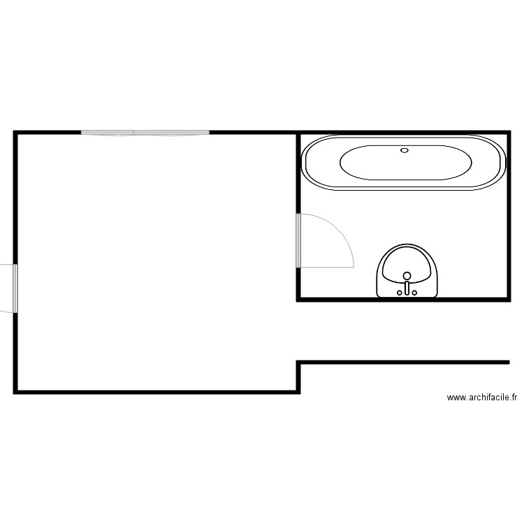 CHAMBRE 2 + SDB. Plan de 1 pièce et 148 m2