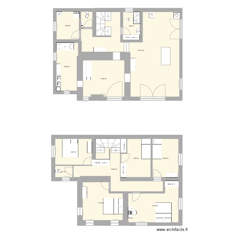 Campiccioli rénovation. Plan de 12 pièces et 175 m2