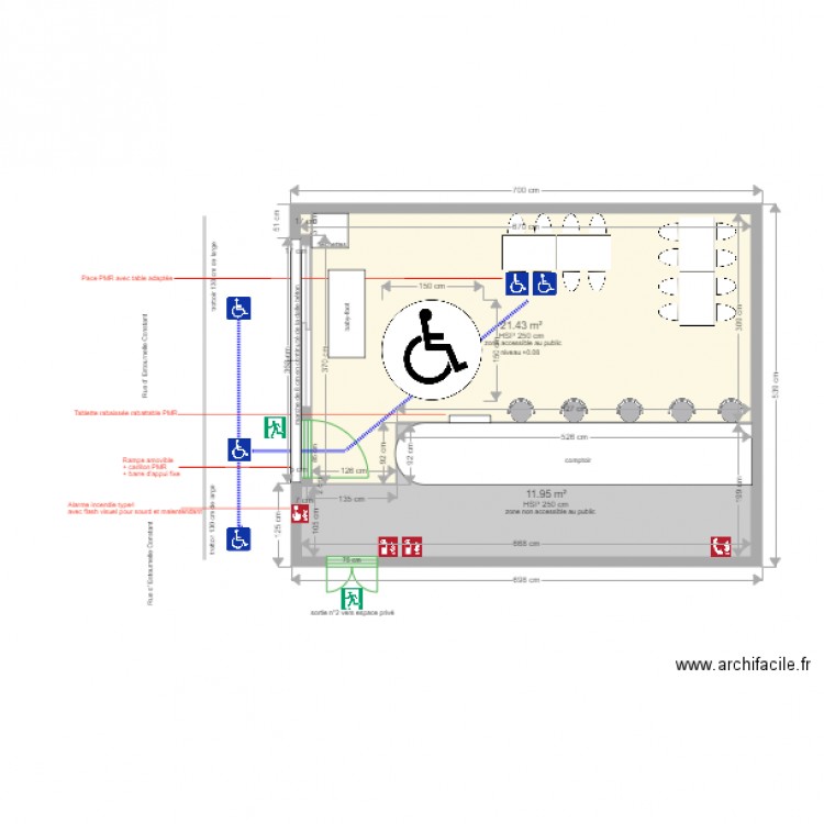 bar le jet d eau. Plan de 0 pièce et 0 m2