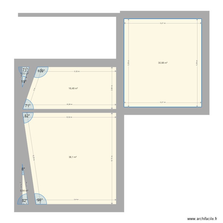 BOISSIER. Plan de 5 pièces et 84 m2