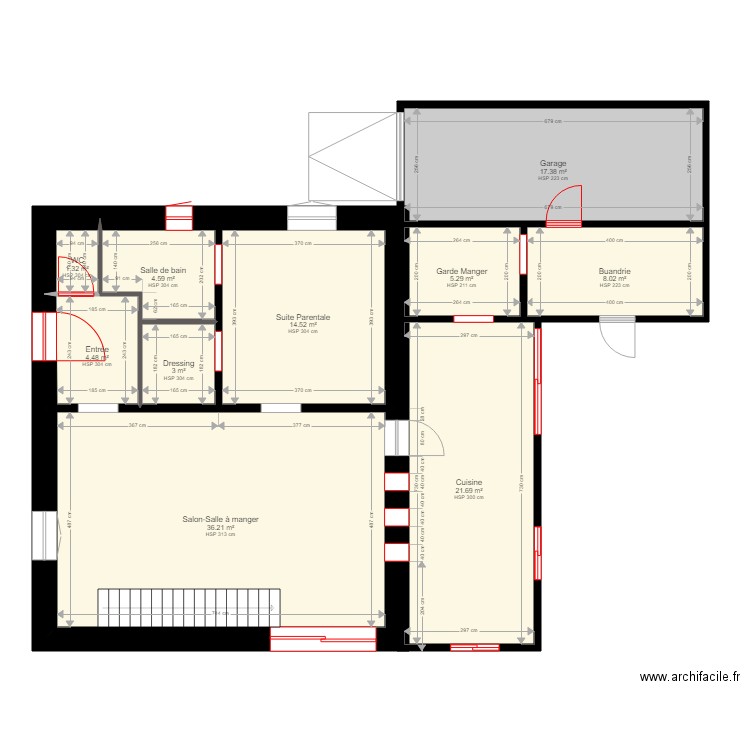 PLAN MAISON ACTUELLE REZ DE CHAUSSEE. Plan de 0 pièce et 0 m2