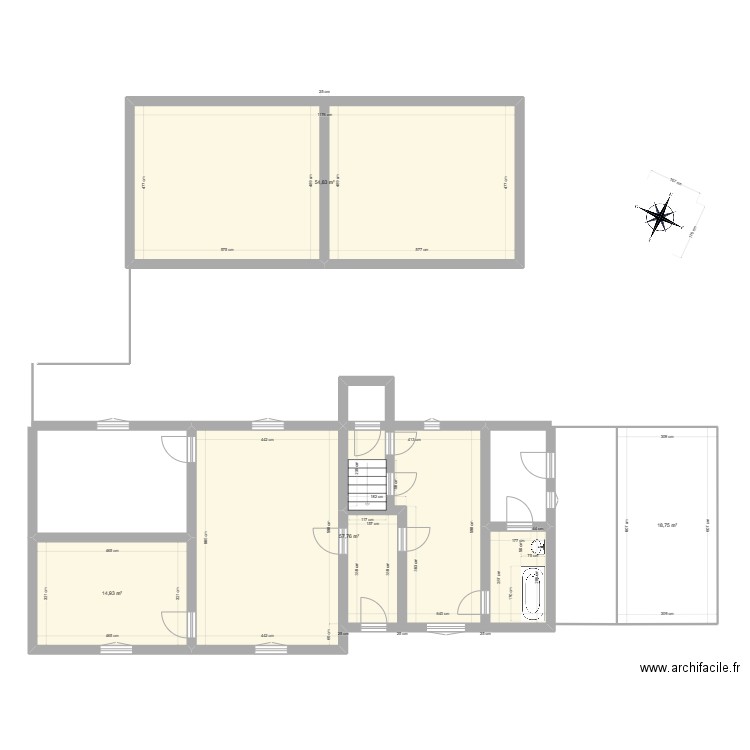 MAISON RDC & GARAGES. Plan de 4 pièces et 146 m2