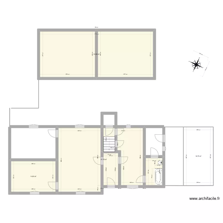 MAISON RDC & GARAGES. Plan de 