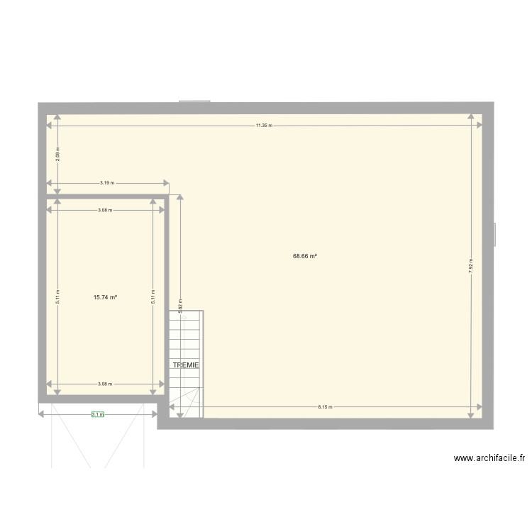 PROJET ATHEE SUR CHER avec ETAGE. Plan de 0 pièce et 0 m2