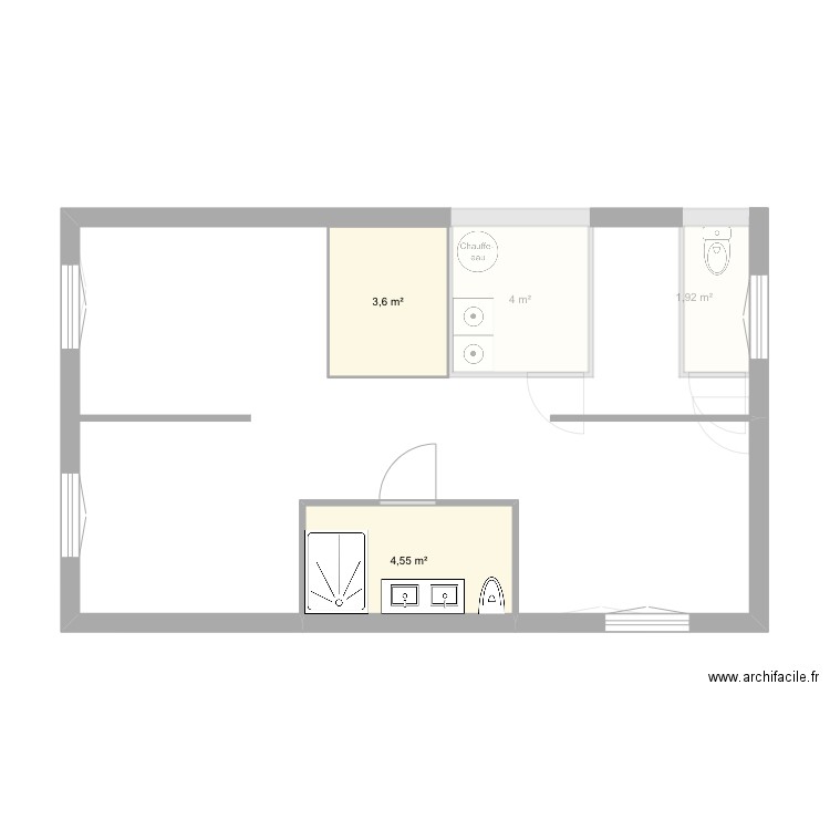 Seb. Plan de 4 pièces et 14 m2