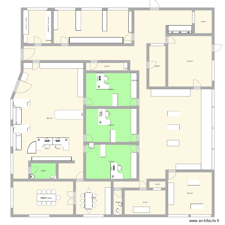 clinique Logne et boulogne Legé. Plan de 16 pièces et 447 m2