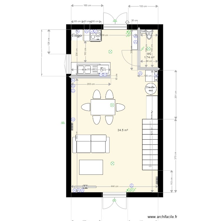 Loc 2 rdc. Plan de 0 pièce et 0 m2