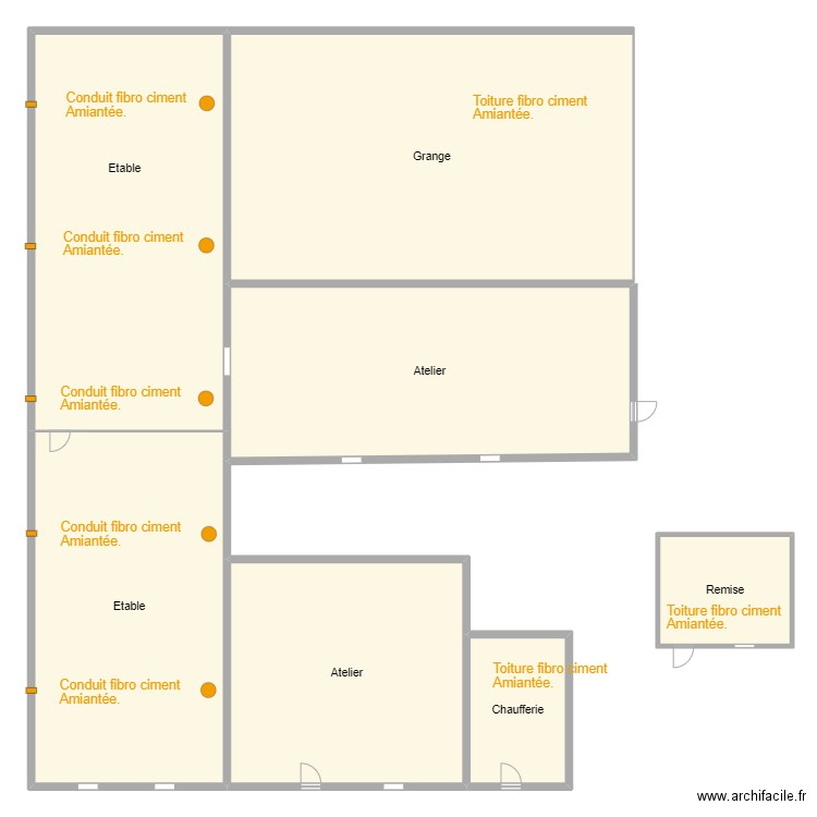 Croquis GANGLOFF Annexes. Plan de 7 pièces et 617 m2