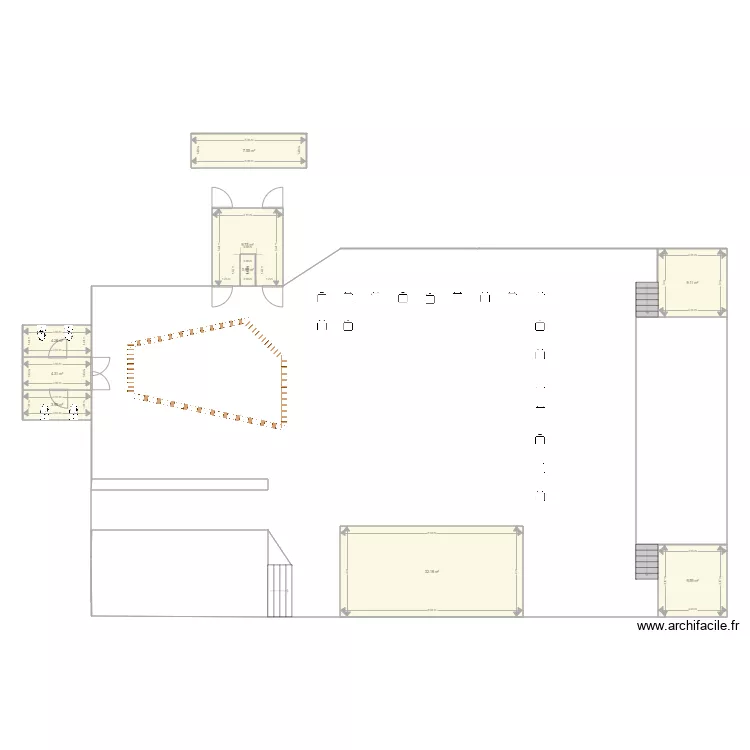 Salle polyvalente V1. Plan de 