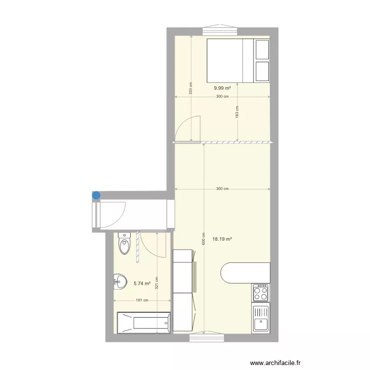 Appartement professeur roux. Plan de 