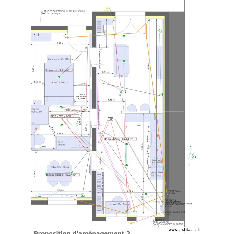 Lumieres et Volets. Plan de 0 pièce et 0 m2