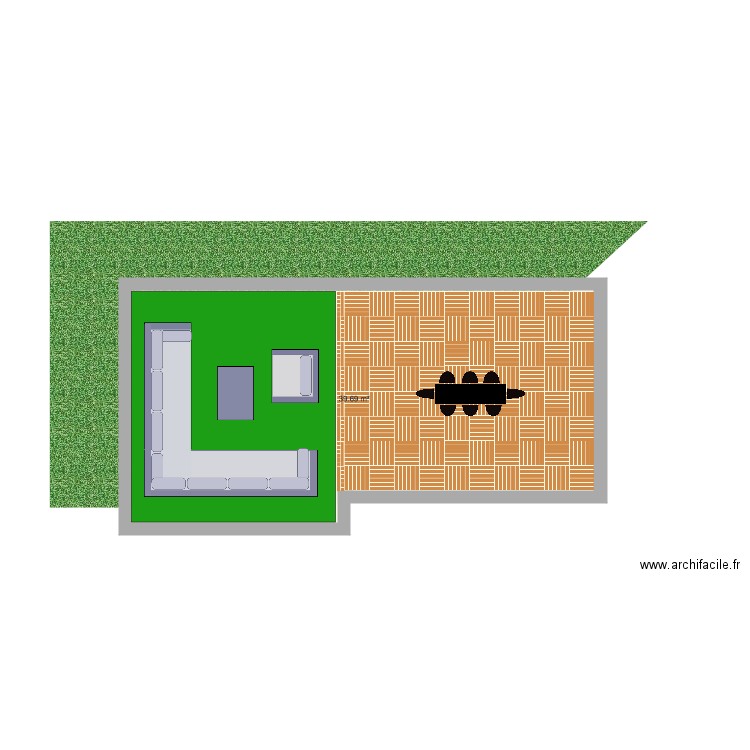 terrasse. Plan de 0 pièce et 0 m2