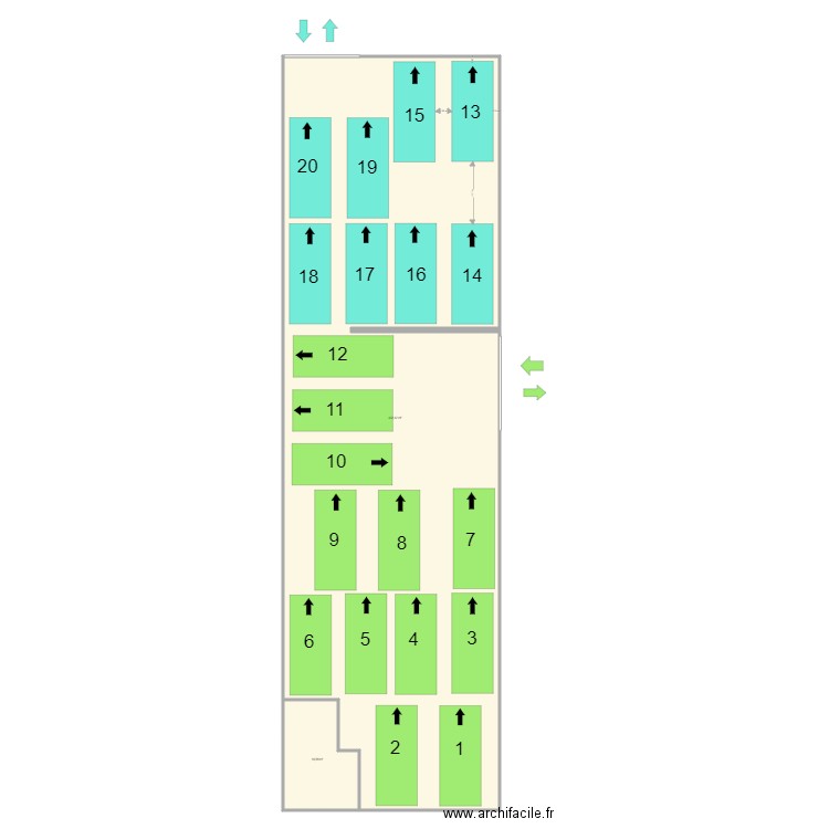 Bonneuil BAT 215 - Version 4 - (5.30x2.20). Plan de 2 pièces et 452 m2