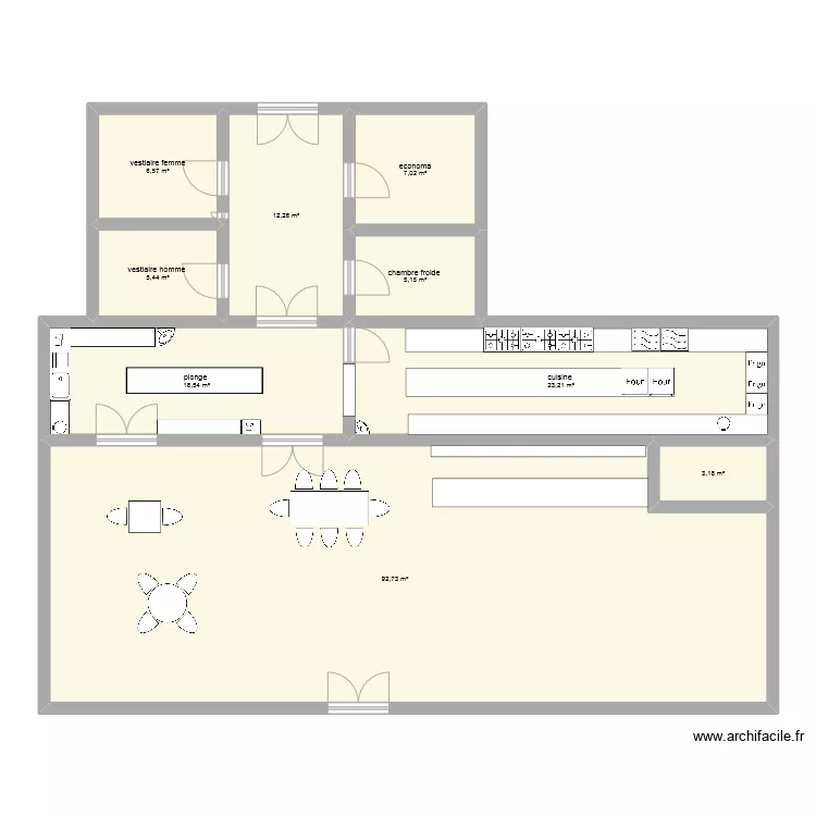 Plan de restaurant . Plan de 