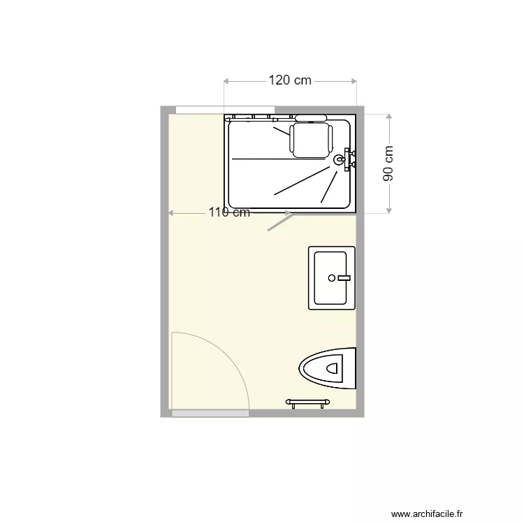 plan Apr&egrave;s travaux Cadour. Plan de 