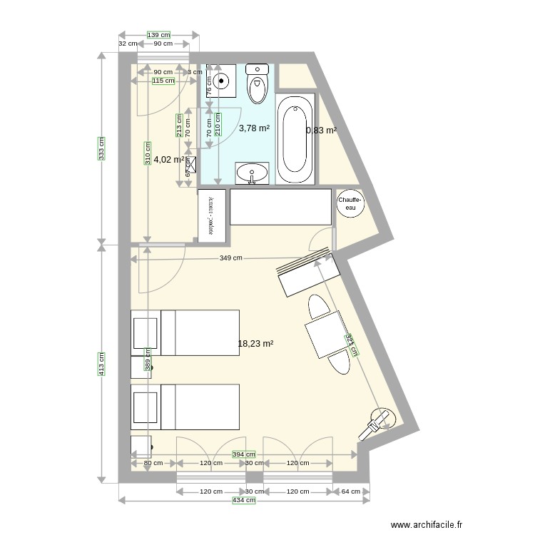 studio 7 bb. Plan de 0 pièce et 0 m2