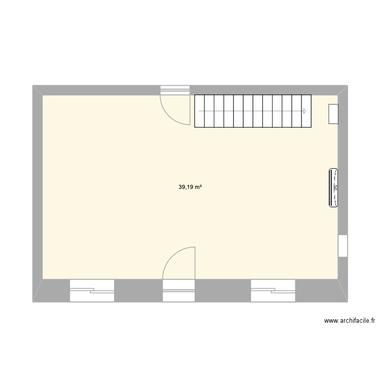 Le Teich 3. Plan de 1 pièce et 39 m2