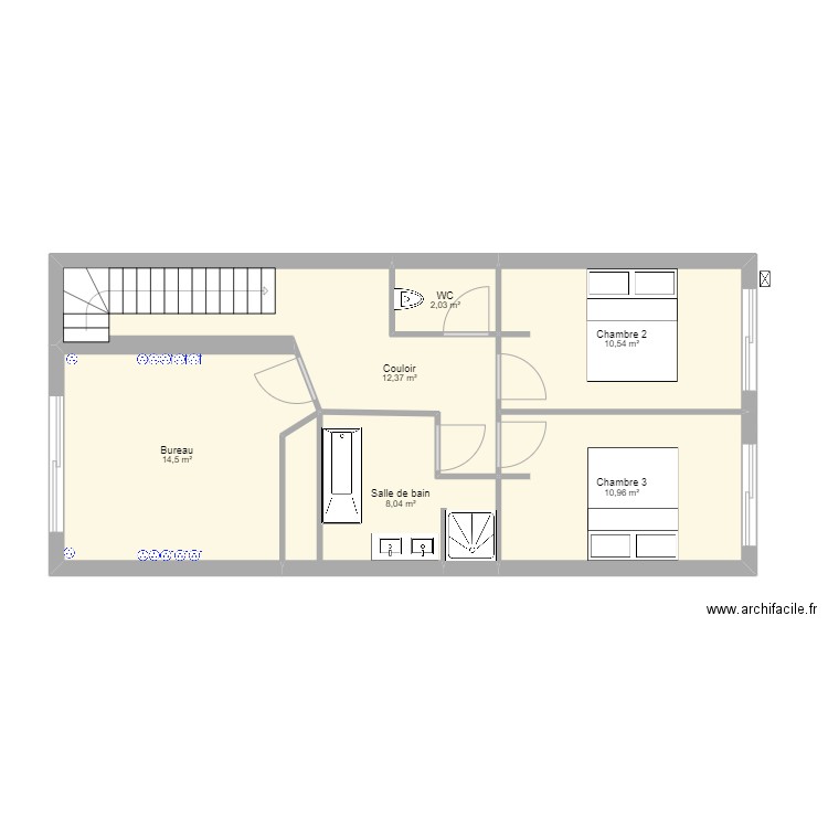 Villa 2 R+1 Bureau. Plan de 0 pièce et 0 m2