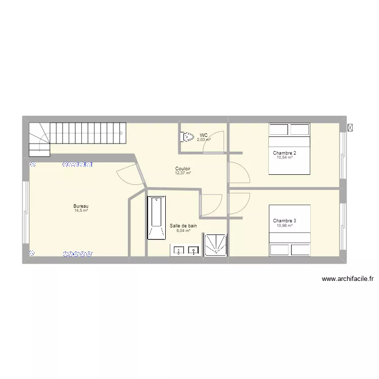 Villa 2 R+1 Bureau. Plan de Villa 2 R+1 Bureau. Plan de