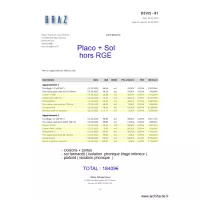 placo + sol ( hors RGE )