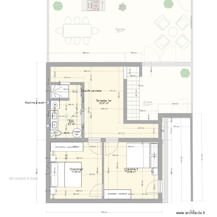 tadokarte. Plan de 10 pièces et 144 m2