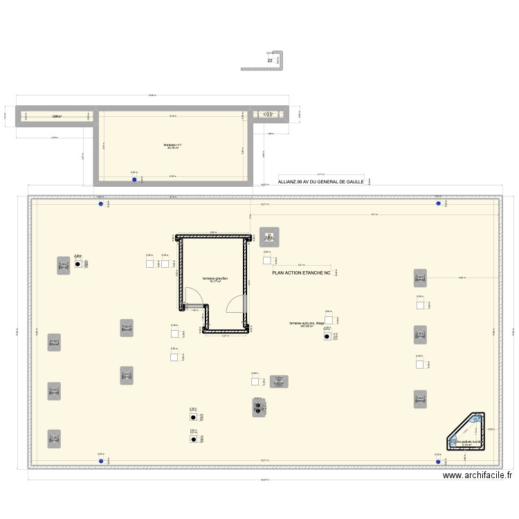 ALLIANZ . Plan de 18 pièces et 431 m2