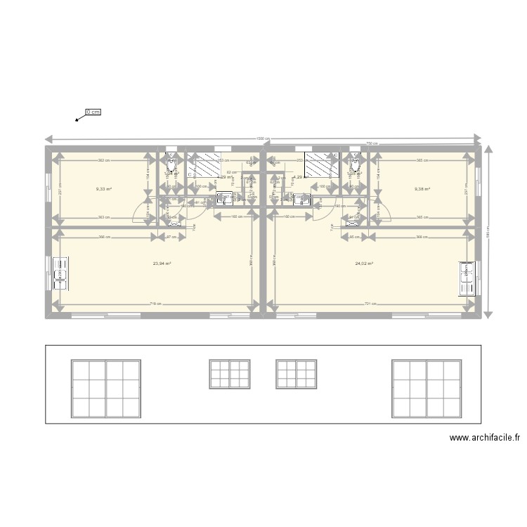 Bézaves sans meubles. Plan de 0 pièce et 0 m2