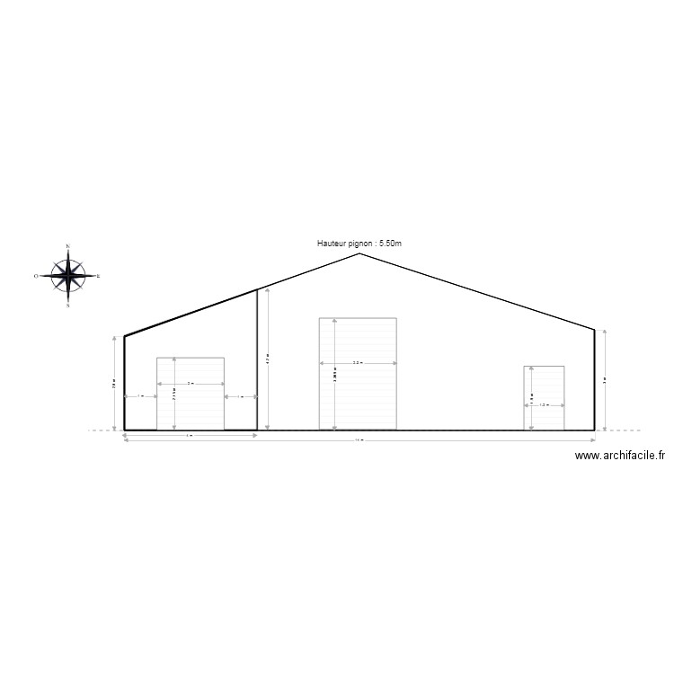 ExtCoupeSud. Plan de 0 pièce et 0 m2