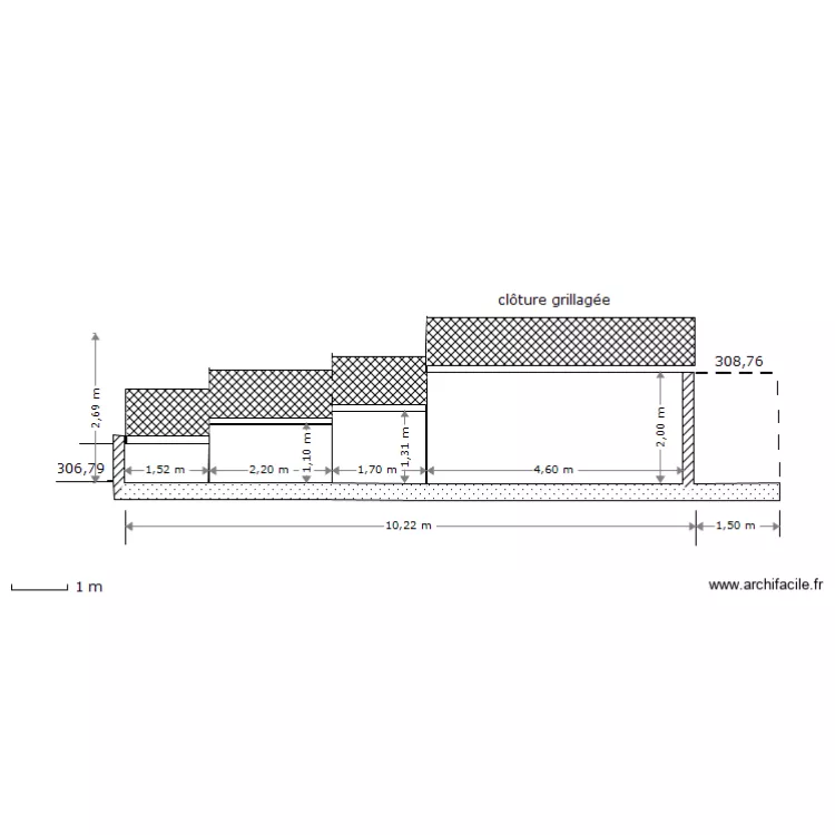 PIECE No3    ELEVATION. Plan de 