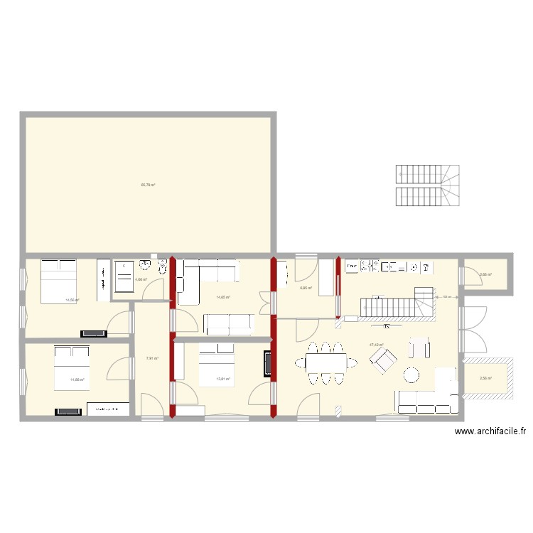 rdc initial bonnes mesures salon nord. Plan de 0 pièce et 0 m2